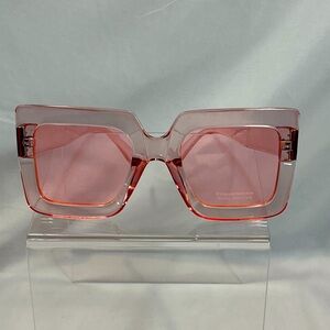 NWOT Pink Opaque Square Frame Sunglasses